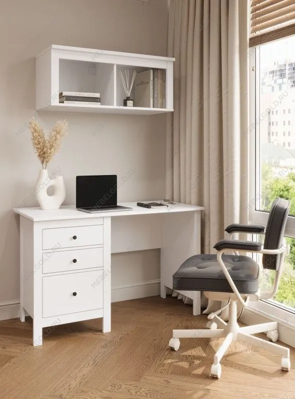 Полка навесная Сага, 2 секции, белая | изображение 5