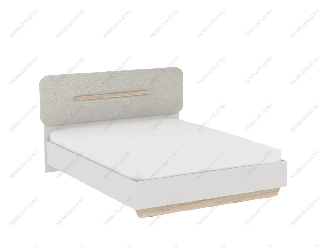 Кровать 1600 со светлой мягкой вставкой и подъемным механизмом, Аврора (1756*2063*1049) Дуб Мария/Кашемир | изображение 1