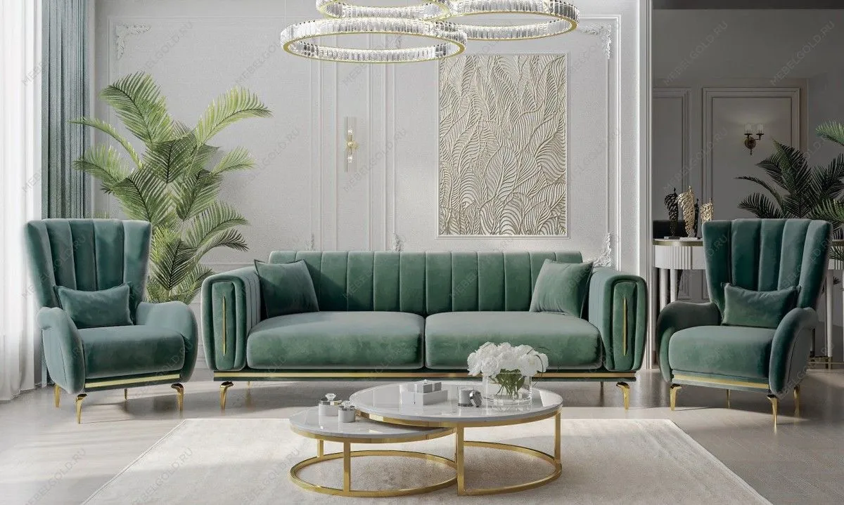 Диван Замира 3х местный оливковый | изображение 4