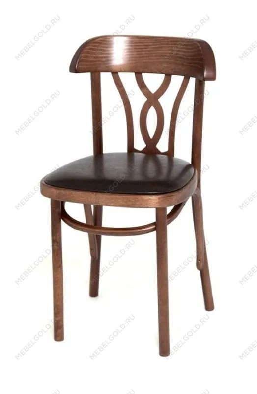 Стул Астра Восьмерка мягкий (темный тон, экокожа коричневая) | изображение 1