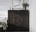 БРИМНЭС / СИРИУС тумба ИКЕА / IKEA 2 двери и 4 ящика 117х123 Дуб Венге | изображение 4