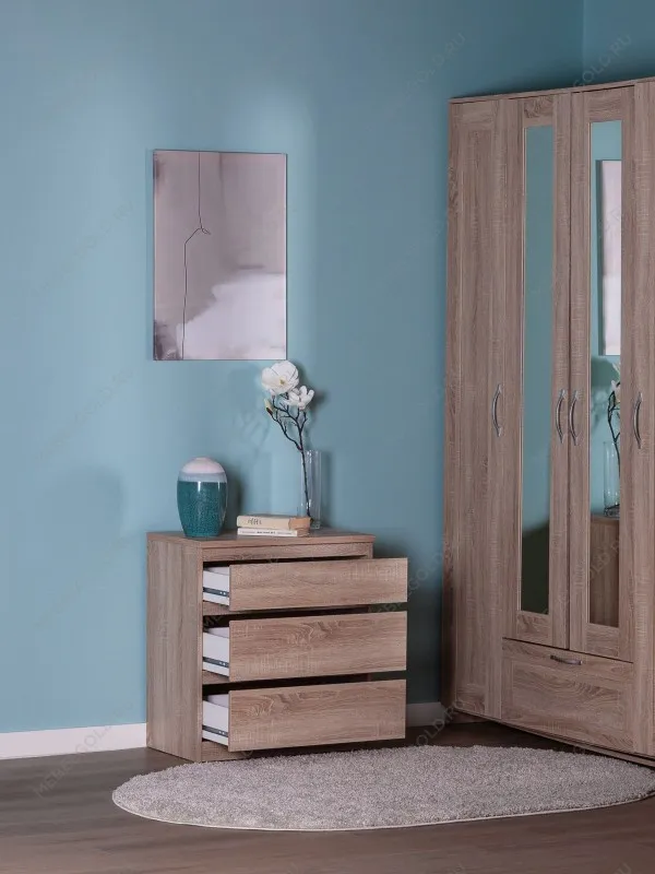 Комод Кастор, 3 ящика, 65х40х71 см, дуб сонома | изображение 5