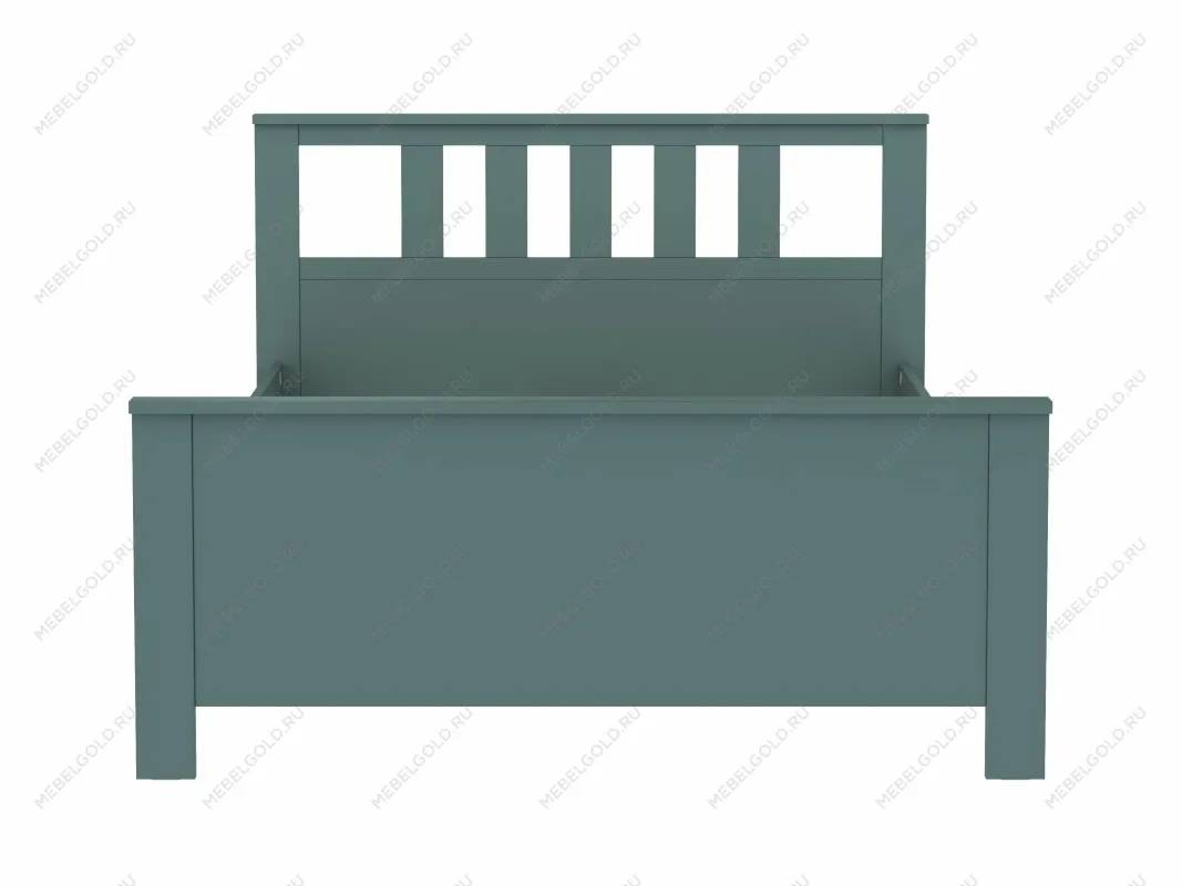 Центральный склад - Кровать двуспальная Сага, 140х200 см, темно-бирюзовая | изображение 13