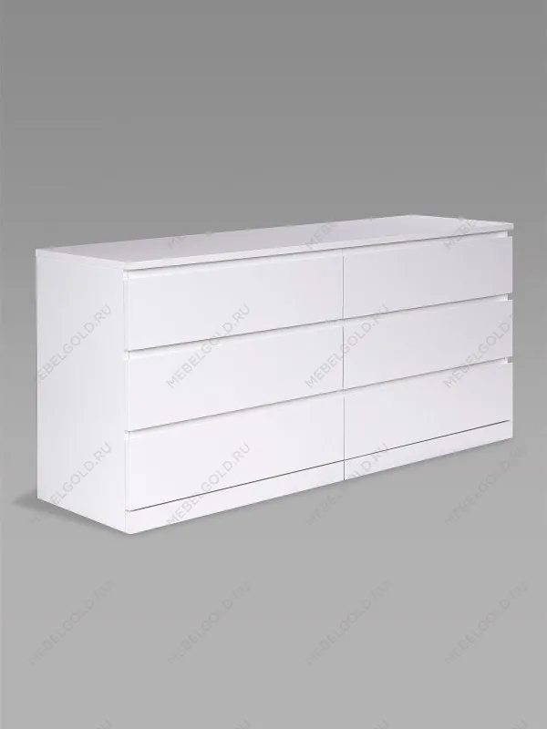 Комод Варма Прайм, 6 ящиков, горизонтальный, 160х77х48 см, эмаль, белый | изображение 10