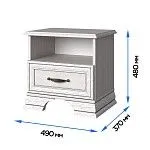 Тумба прикроватная Тиффани 1S вудлайн кремовый | изображение 2