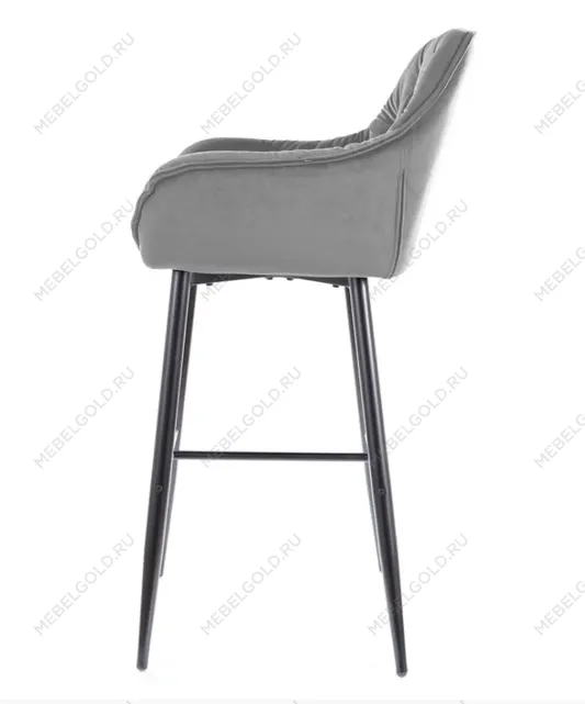 Барный стул Signal CHERRY H-1 VELVET (серый/черный) | изображение 2