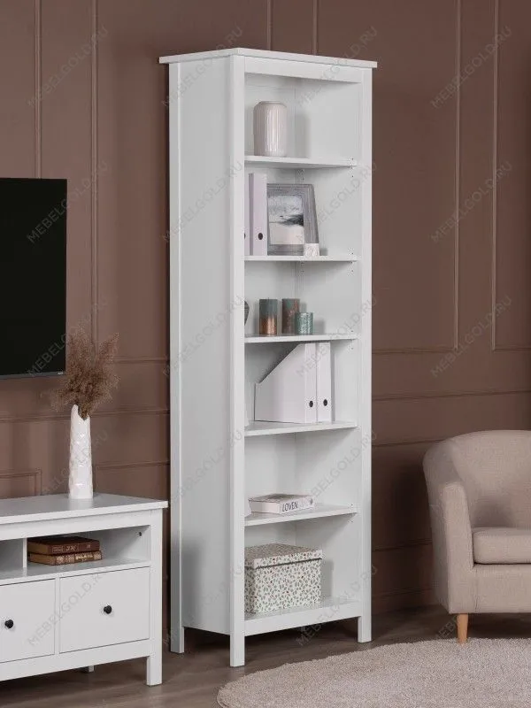 Стеллаж Сага, 70х42х215 см, белый | изображение 1