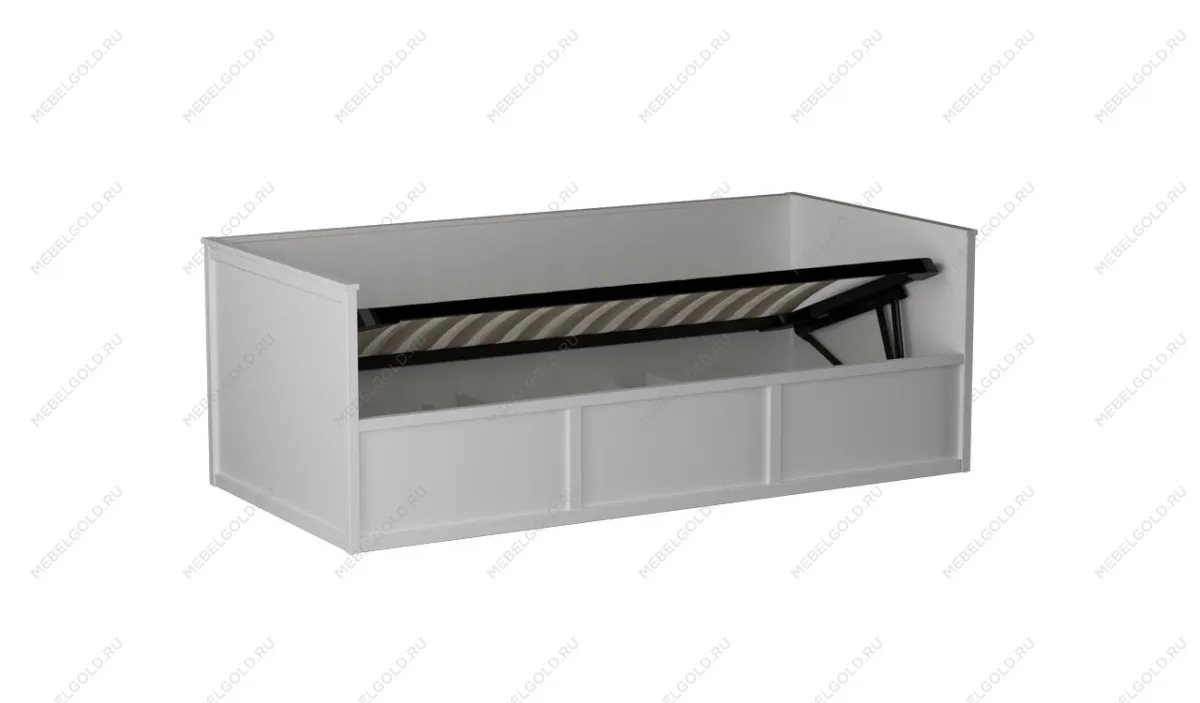 Кровать 900 с подъемным механизмом, Фрея (2082*990*744) Белый, 12523 | изображение 1