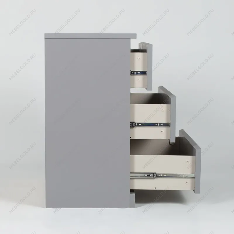 Комод Варма, 3 ящика, 80х78х40 см, эмаль серая | изображение 13