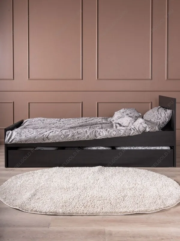 Кровать односпальная Сириус, 80х200 см, черный, дуб венге | изображение 3