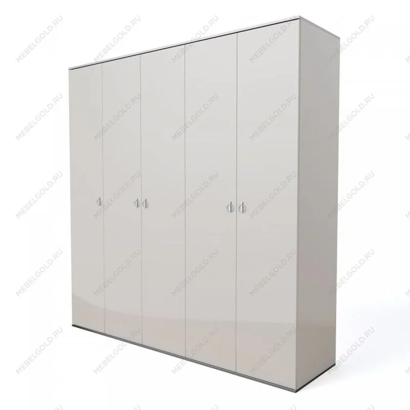 Шкаф 5-ти дверный Римини (Слоновая кость/Серебро) РМШ2/5