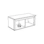 Полка навесная Сага, 2 секции, белая | изображение 11