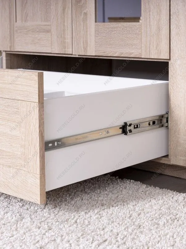 Шкаф Сириус, 3 двери и 1 ящик с зеркалом, 117х59х220 см, дуб сонома | изображение 5