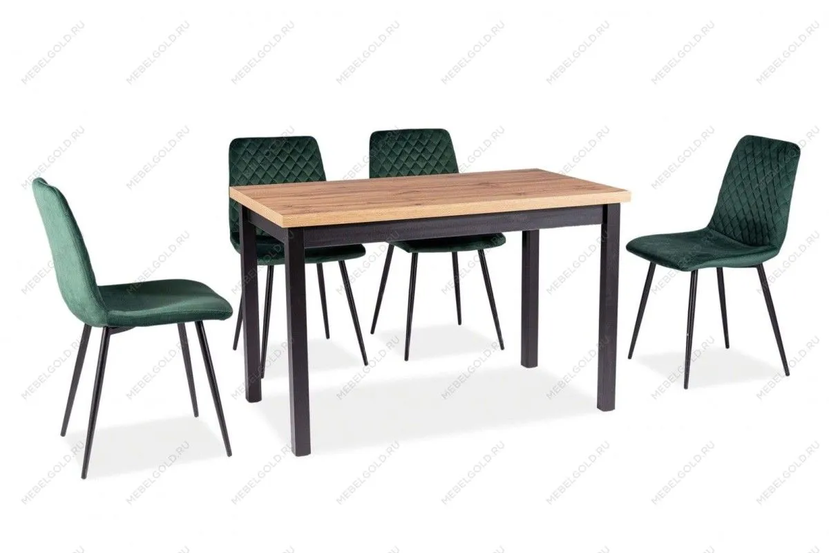 Стол обеденный Signal ADAM 120 (дуб артизан/черный) | изображение 1