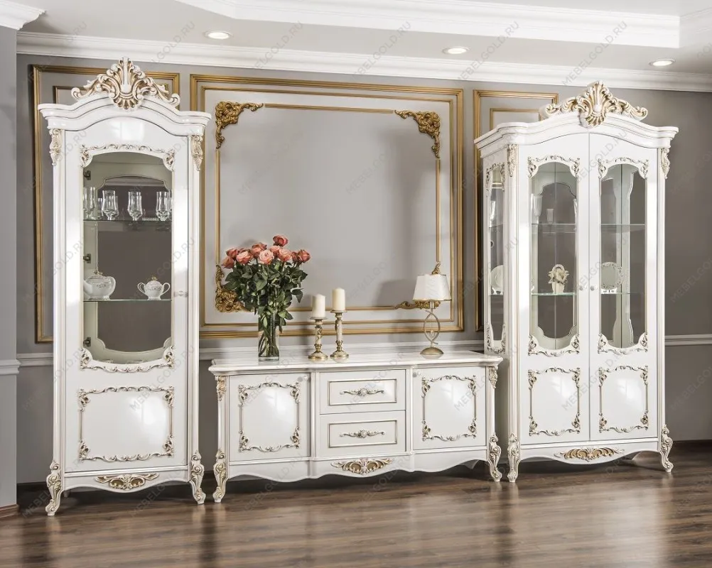 Витрина Флоренция 2-ств. белый глянец | изображение 3