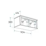 Полка навесная Сага, 2 секции, белая | изображение 10