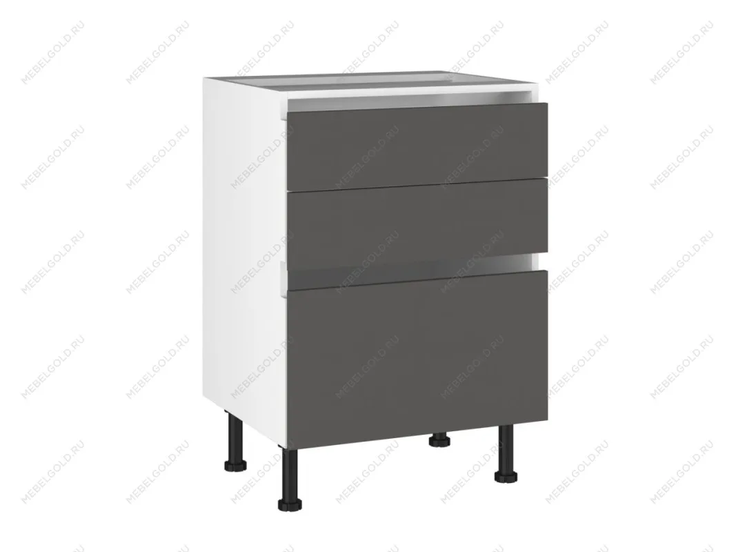 Стол с ящиками СЯ-60, Виста (600*523*870) Экокожа Серый, 26619