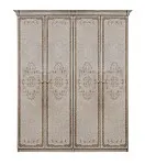 Шкаф Патрисия 4-дверный (2+2) без зеркал крем корень глянец | изображение 1