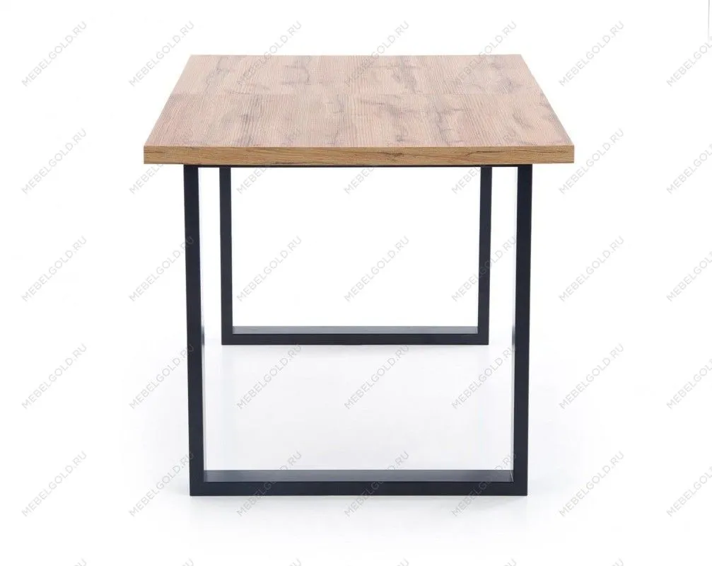 Стол обеденный Halmar VENOM 160/210 раскладной (дуб вотан/черный) | изображение 1