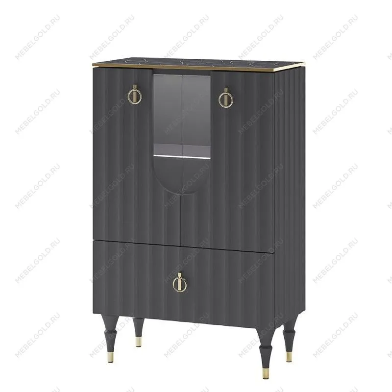 Шкаф комбинированный Лоренсо Графит МН-043-01