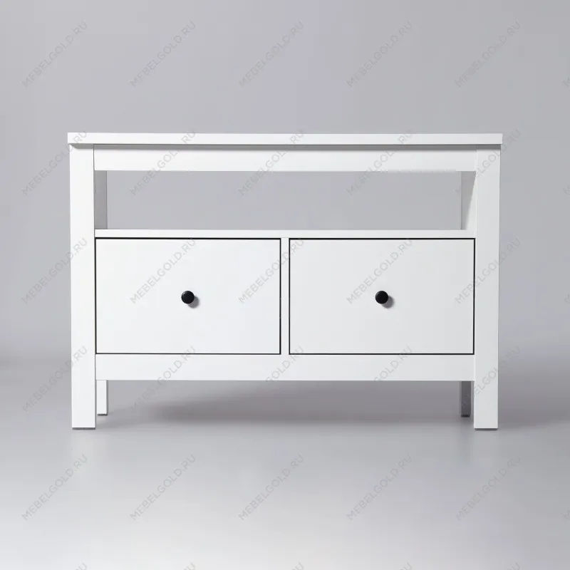 САГА тумба 2 ящика белая | изображение 2