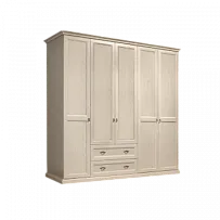 Шкаф 5-и дв. (без зеркал) для платья и белья с выдвижными ящиками Венеция дуб седан ВНШ2/51