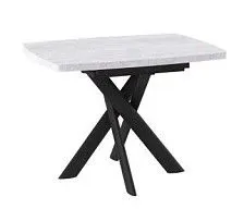 Стол Andres-110 (110/145 х 80/серый сланец/черный)