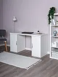 Стол письменный Ингар, с двумя дверцами, 140x75x55, белый | изображение 1