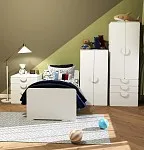 ПИКСИ шкаф распашной с 2 дверьми, 3 ящиками и полкой 60x57x183, робкий подснежник | изображение 6