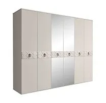 Шкаф 6-ти дв. с зеркалами Bogemia Wood Fa (Шелк/Черный) БМШ1/6(Wo)