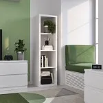 Стеллаж Фора, 4 полки, 147x42х38 см, белый | изображение 4