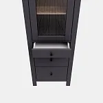 САГА шкаф с витриной 50 МОРУ серый/ясень | изображение 5