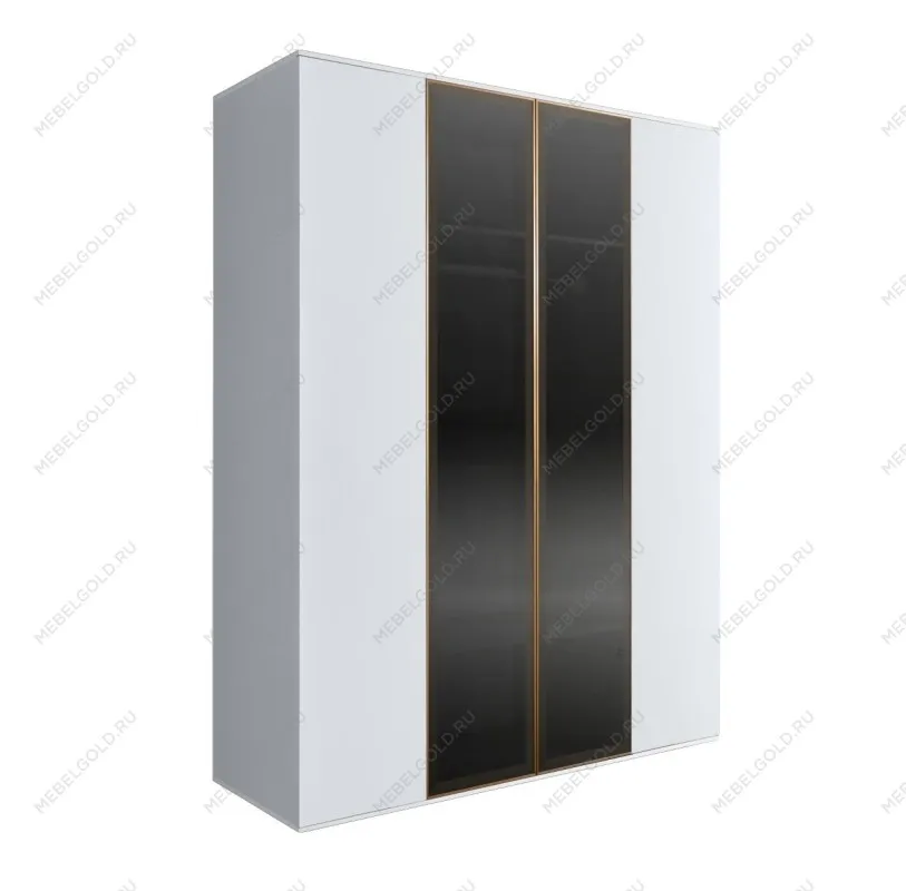 Шкаф 4-х дв. Bogemia Air (Белый/Золото) БМШ2/4(2)