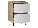 Стол с ящиками СЯ-60 (2), Женева (600*520*870) Дуб Палермо/Белый матовый, 22417 | изображение 1