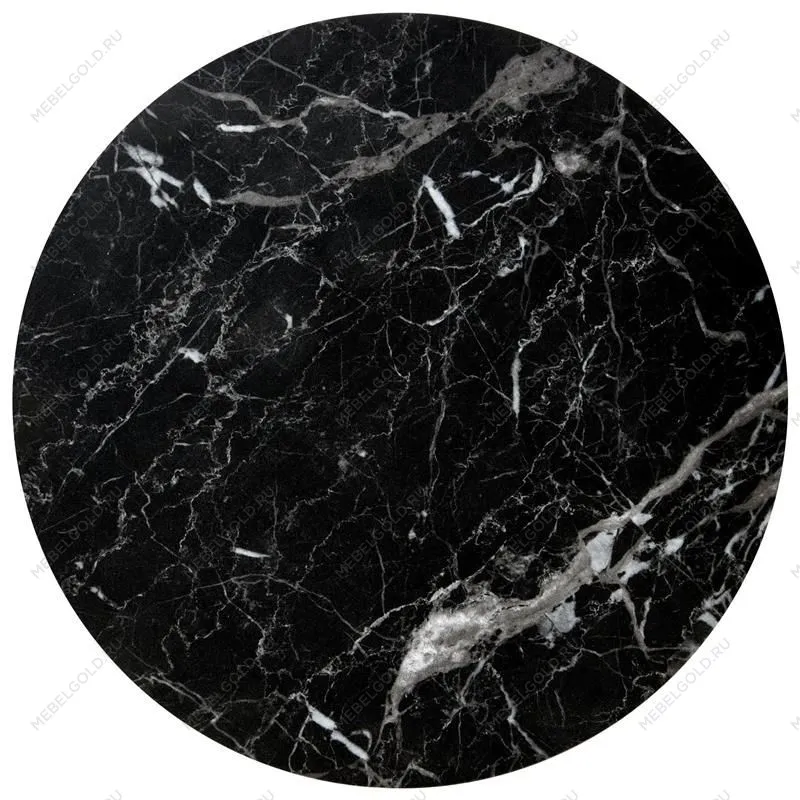 Комплект Halmar OREO, 2 стола журнальных (черный мрамор/черный) | изображение 1