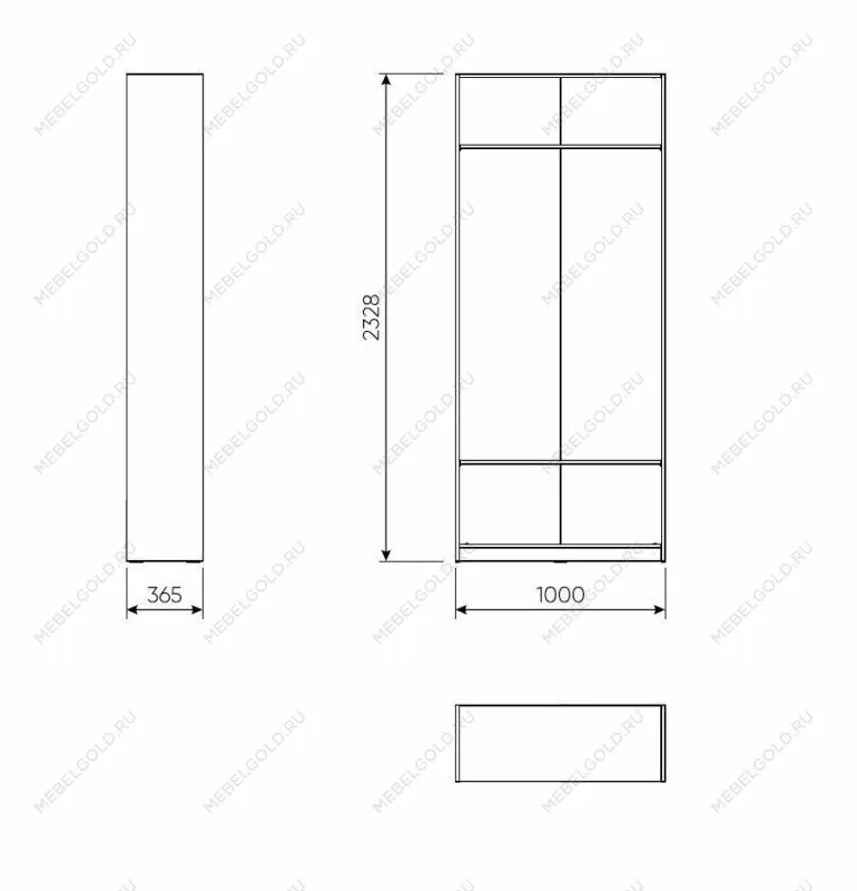 Модуль гардероба МАКС, 100х36х233 см, серый | изображение 2
