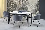 Стол обеденный Halmar FELIX раскладной (белый мрамор/черный) | изображение 10