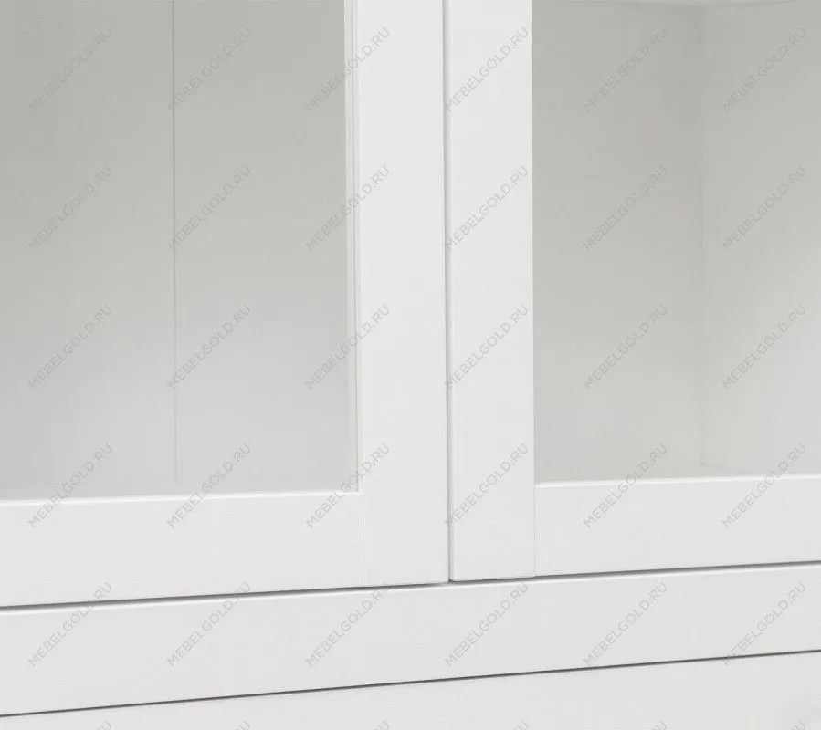 Шкаф-витрина Ева (Хельга) REG2W2S с подсветкой белый | изображение 9