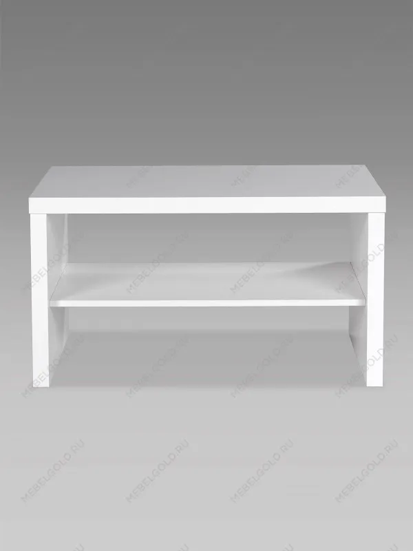 Стол журнальный Энкель, с полкой, 82x50x45 см, белый | изображение 7