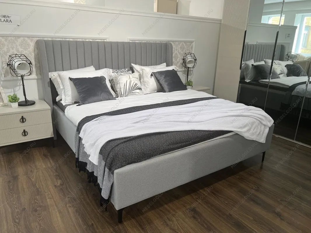 Кровать Стелла 160х200 светло серый камень | изображение 6