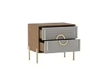 Тумба прикроватная, Палермо (624*410*548) Дуб Каселла коричневый/Экокожа Мокко, 12808 | изображение 1