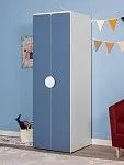 Шкаф Пикси распашной, с двумя дверьми и полкой 60x57x180, озорной василек | изображение 1