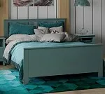 САГА кровать двойная 160х200 темно-бирюзовая | изображение 4