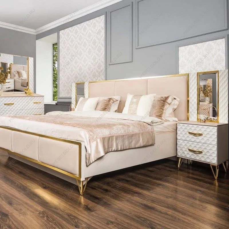 Кровать Лара 180x200 см белый глянец | изображение 1