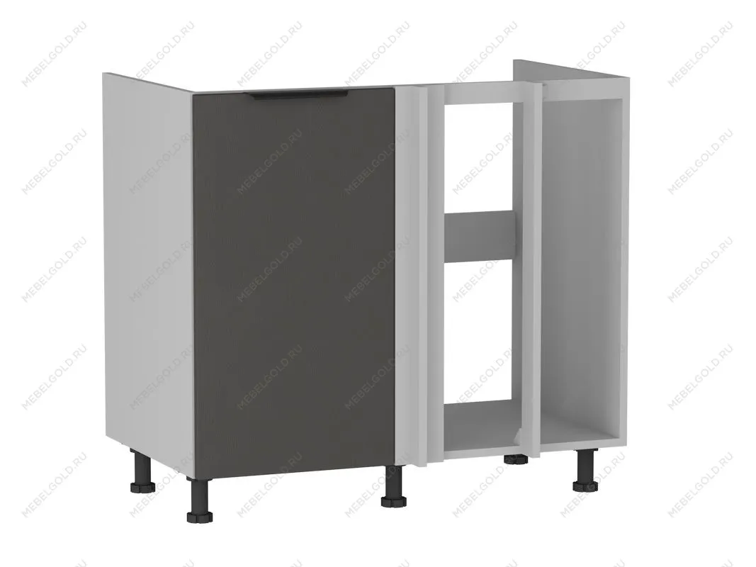 Стол под мойку угловой СМУ-100, Ватель (900*554*820) Экокожа Серый, 23313