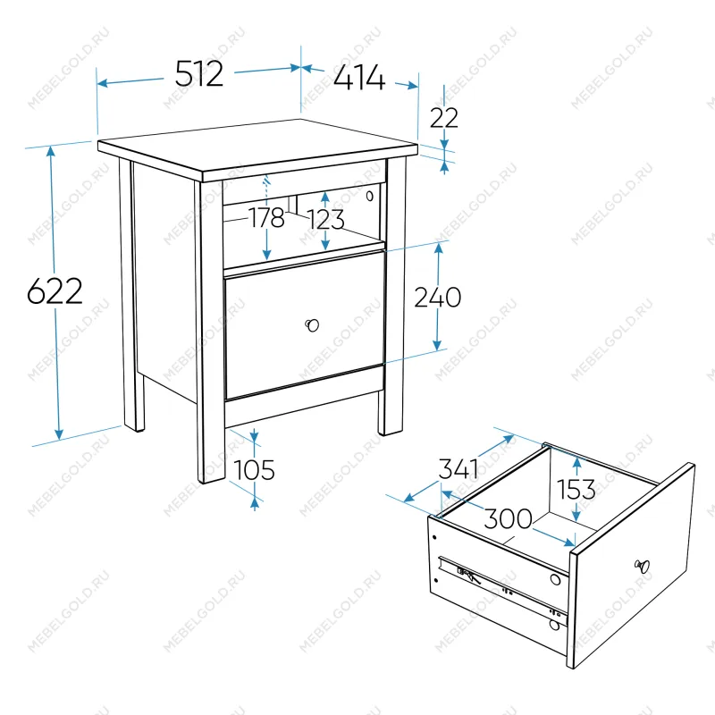 САГА тумба прикроватная белая | изображение 4