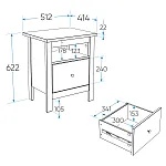САГА тумба прикроватная белая | изображение 4