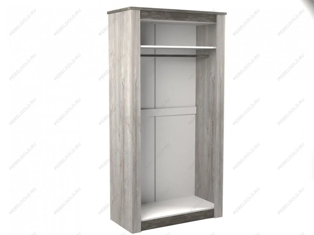 Шкаф 2-х дверный 2194, Денвер (1122*538*2194) Риббек серый, 11710 | изображение 1