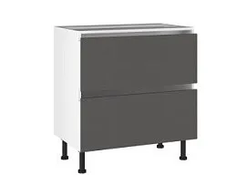 Стол с ящиками СЯ-(2)-80, Виста (600*523*870) Экокожа Серый, 26615