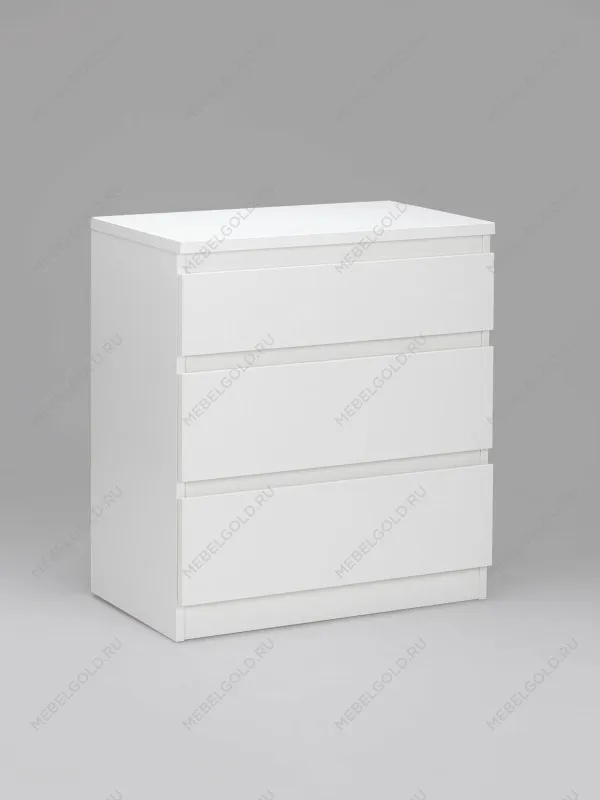 Комод Кастор, 3 ящика, 65х40х71 см, белый | изображение 11